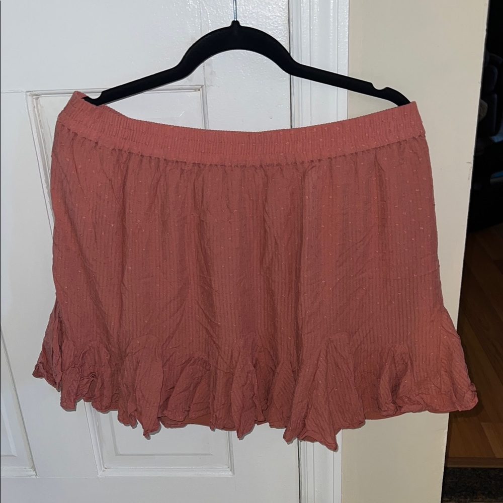 LOFT Pink Ruffle Skirt